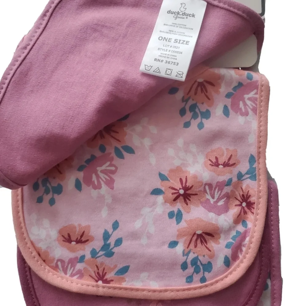 5 Pack Baby Girls Bibs